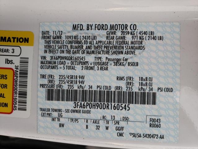 Photo 11 VIN: 3FA6P0H90DR160545 - FORD FUSION SE 