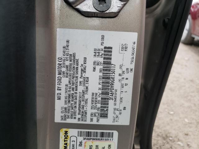 Photo 12 VIN: 3FA6P0H90GR150117 - FORD FUSION SE 