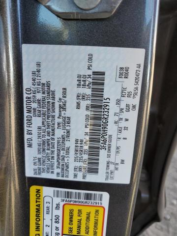 Photo 11 VIN: 3FA6P0H90GR232915 - FORD FUSION 