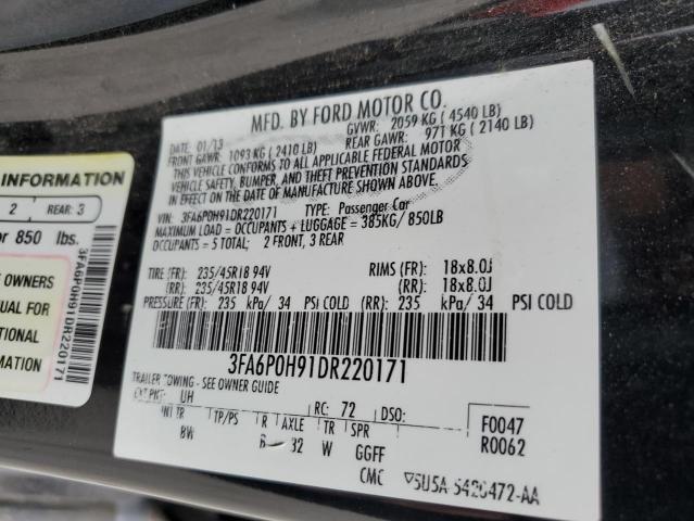 Photo 12 VIN: 3FA6P0H91DR220171 - FORD FUSION 