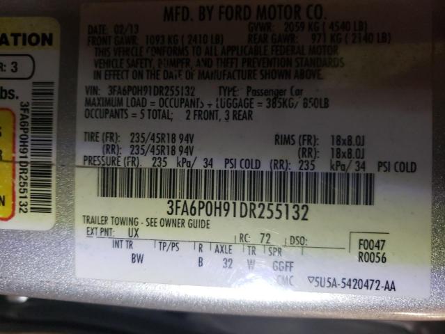 Photo 9 VIN: 3FA6P0H91DR255132 - FORD FUSION SE 