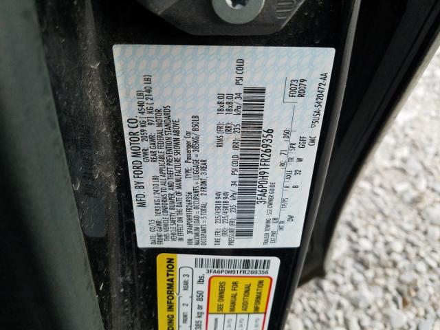 Photo 9 VIN: 3FA6P0H91FR269356 - FORD FUSION SE 