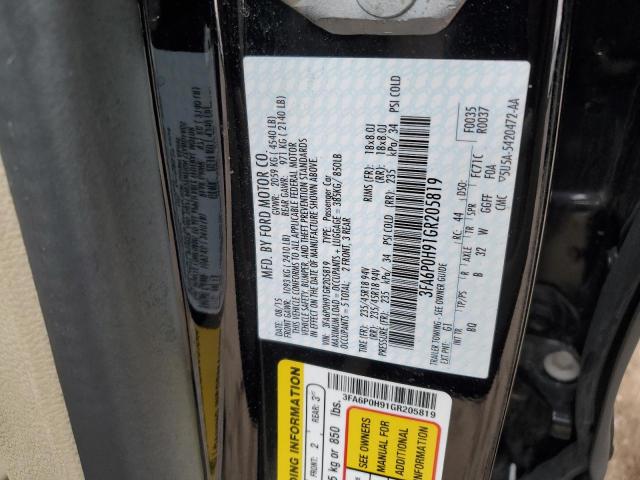 Photo 11 VIN: 3FA6P0H91GR205819 - FORD FUSION SE 