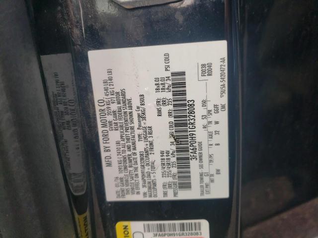 Photo 11 VIN: 3FA6P0H91GR328083 - FORD FUSION 