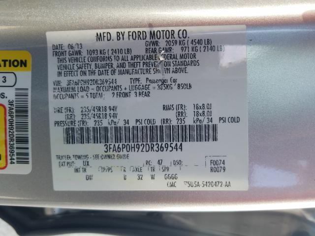 Photo 9 VIN: 3FA6P0H92DR369544 - FORD FUSION SE 