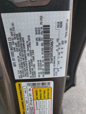 Photo 11 VIN: 3FA6P0H92HR268672 - FORD FUSION SE 