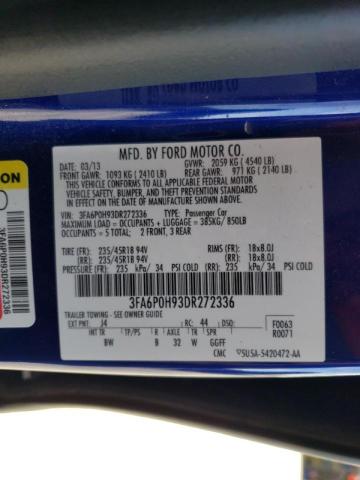 Photo 9 VIN: 3FA6P0H93DR272336 - FORD FUSION SE 