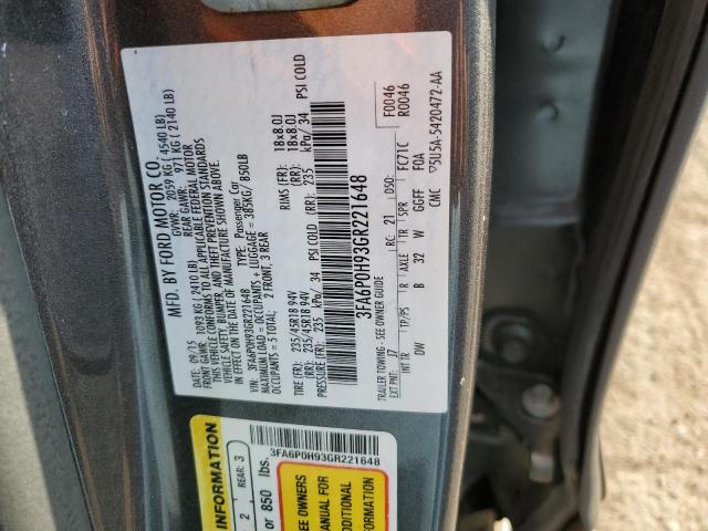 Photo 11 VIN: 3FA6P0H93GR221648 - FORD FUSION SE 