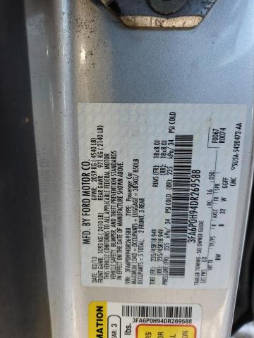 Photo 11 VIN: 3FA6P0H94DR269588 - FORD FUSION SE 