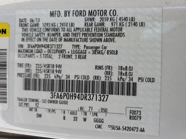 Photo 11 VIN: 3FA6P0H94DR371327 - FORD FUSION 