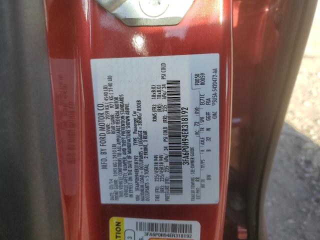 Photo 11 VIN: 3FA6P0H94ER318192 - FORD FUSION SE 