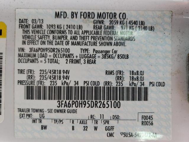 Photo 12 VIN: 3FA6P0H95DR265100 - FORD FUSION 