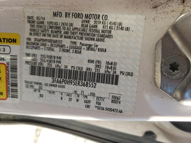 Photo 9 VIN: 3FA6P0H95ER368552 - FORD FUSION SE 