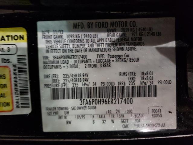 Photo 9 VIN: 3FA6P0H96ER217400 - FORD FUSION SE 