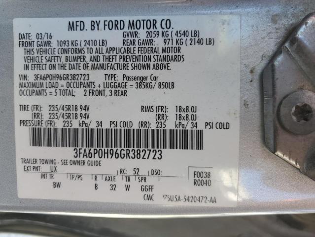 Photo 11 VIN: 3FA6P0H96GR382723 - FORD FUSION SE 