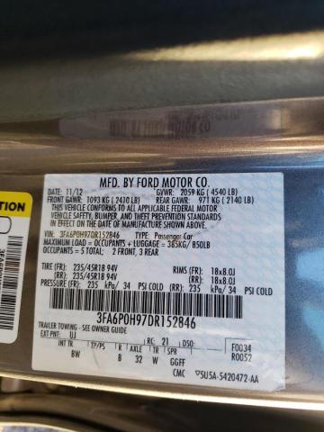 Photo 9 VIN: 3FA6P0H97DR152846 - FORD FUSION SE 