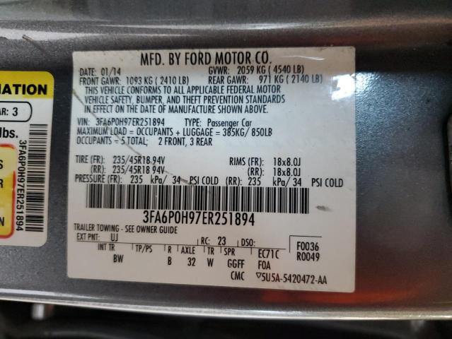 Photo 11 VIN: 3FA6P0H97ER251894 - FORD FUSION 