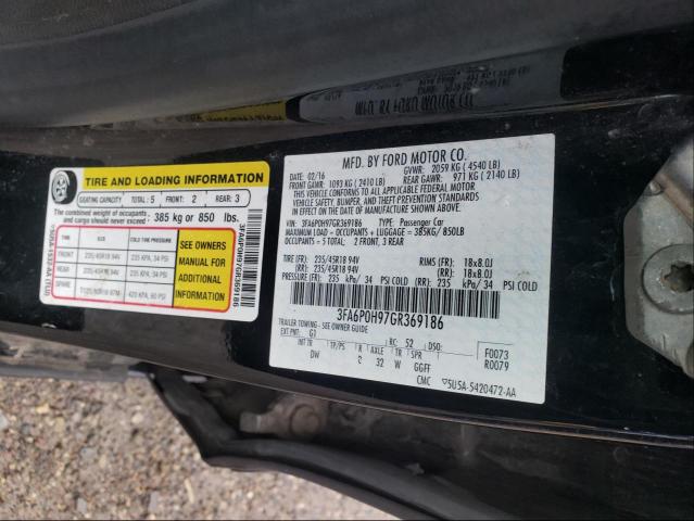 Photo 9 VIN: 3FA6P0H97GR369186 - FORD FUSION SE 