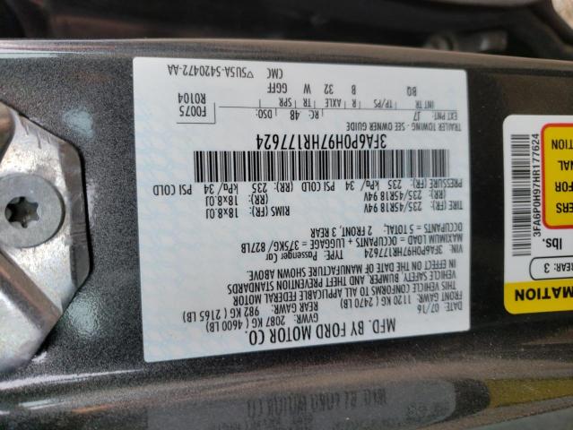 Photo 11 VIN: 3FA6P0H97HR177624 - FORD FUSION SE 