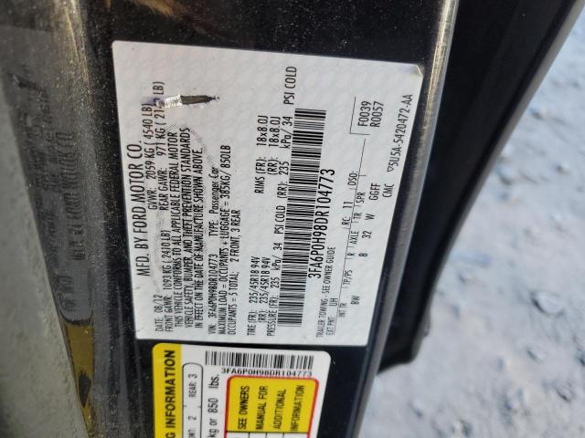 Photo 11 VIN: 3FA6P0H98DR104773 - FORD FUSION SE 