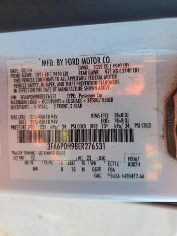 Photo 11 VIN: 3FA6P0H98ER276531 - FORD FUSION SE 