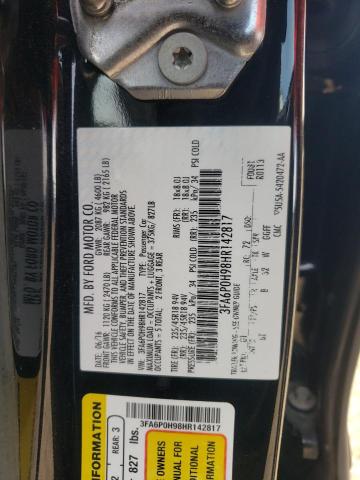 Photo 11 VIN: 3FA6P0H98HR142817 - FORD FUSION SE 