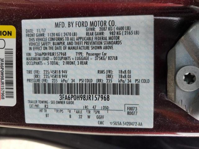 Photo 11 VIN: 3FA6P0H98JR157968 - FORD FUSION 