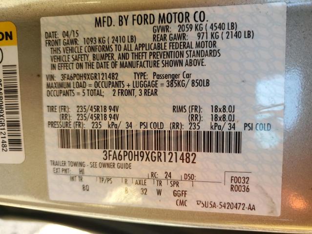 Photo 11 VIN: 3FA6P0H9XGR121482 - FORD FUSION SE 