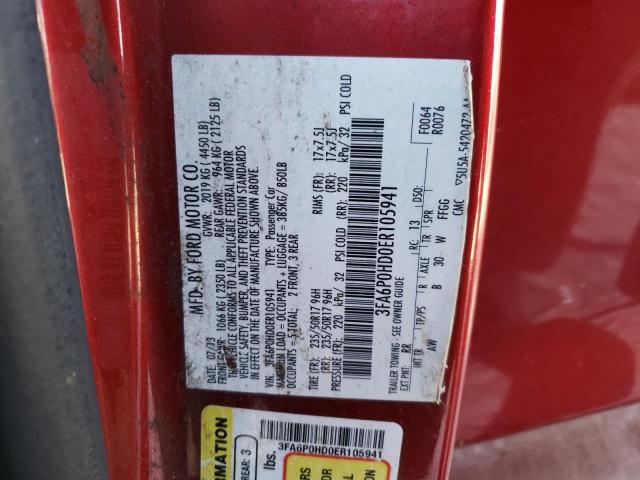 Photo 11 VIN: 3FA6P0HD0ER105941 - FORD FUSION SE 