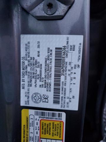 Photo 12 VIN: 3FA6P0HD0ER166366 - FORD FUSION SE 