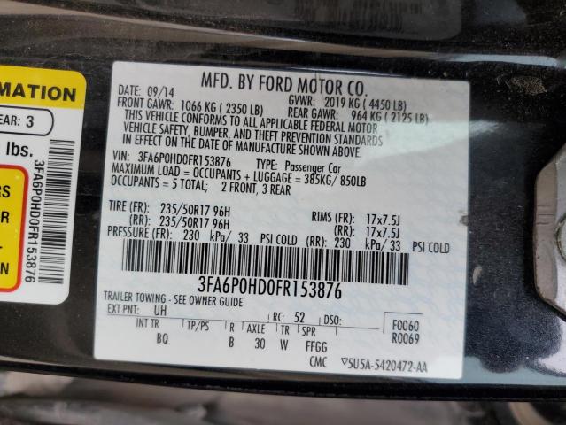 Photo 11 VIN: 3FA6P0HD0FR153876 - FORD FUSION 