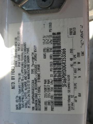 Photo 11 VIN: 3FA6P0HD0GR353366 - FORD FUSION SE 