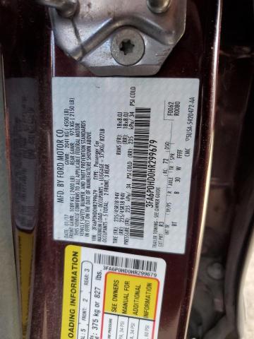 Photo 11 VIN: 3FA6P0HD0HR299679 - FORD FUSION SE 