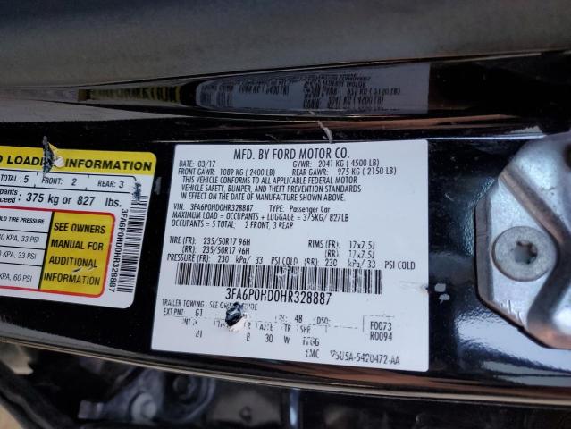 Photo 11 VIN: 3FA6P0HD0HR328887 - FORD FUSION 