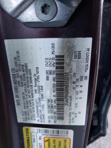 Photo 11 VIN: 3FA6P0HD0HR353711 - FORD FUSION 