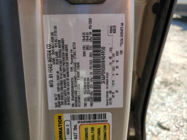 Photo 11 VIN: 3FA6P0HD0HR404950 - FORD FUSION SE 