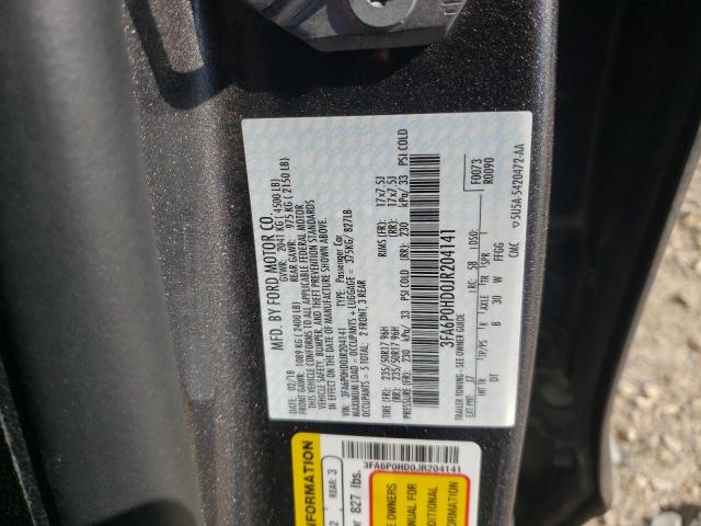 Photo 9 VIN: 3FA6P0HD0JR204141 - FORD FUSION SE 