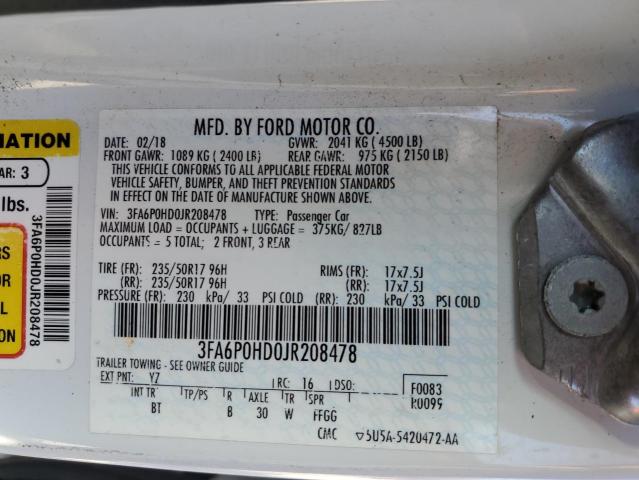 Photo 11 VIN: 3FA6P0HD0JR208478 - FORD FUSION 