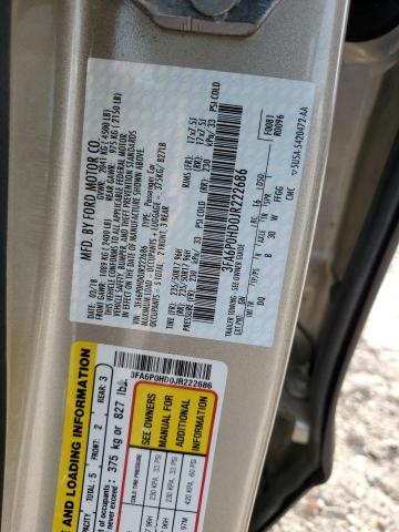 Photo 11 VIN: 3FA6P0HD0JR222686 - FORD FUSION 