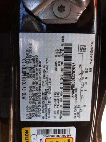 Photo 9 VIN: 3FA6P0HD0KR202097 - FORD FUSION SE 