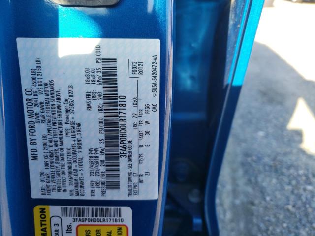 Photo 11 VIN: 3FA6P0HD0LR171810 - FORD FUSION SE 