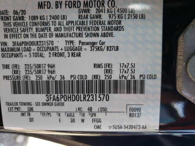 Photo 11 VIN: 3FA6P0HD0LR231570 - FORD FUSION 