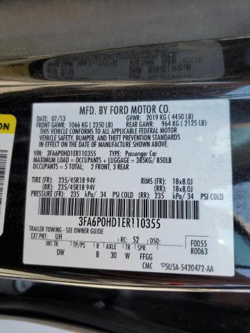 Photo 12 VIN: 3FA6P0HD1ER110355 - FORD FUSION SE 