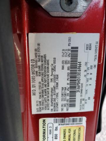 Photo 11 VIN: 3FA6P0HD1ER169664 - FORD FUSION SE 