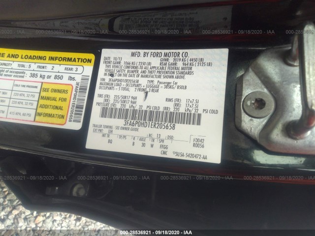 Photo 8 VIN: 3FA6P0HD1ER205658 - FORD FUSION 