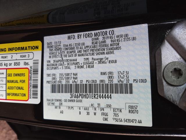 Photo 9 VIN: 3FA6P0HD1ER244444 - FORD FUSION SE 