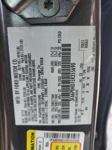 Photo 11 VIN: 3FA6P0HD1ER355690 - FORD FUSION SE 