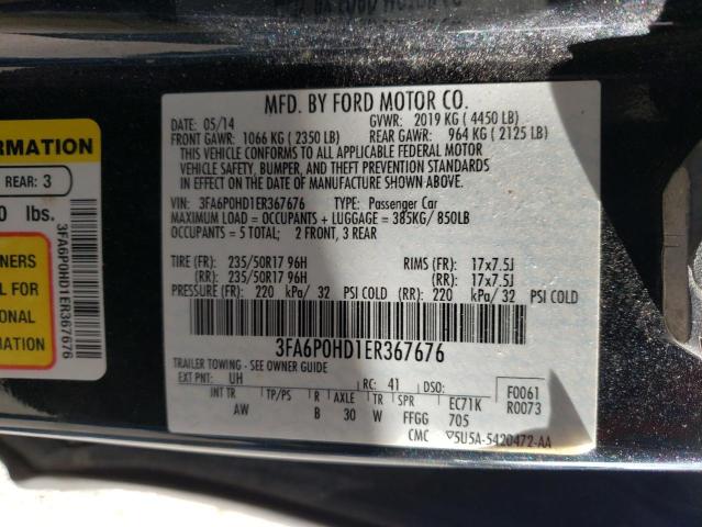 Photo 9 VIN: 3FA6P0HD1ER367676 - FORD FUSION SE 