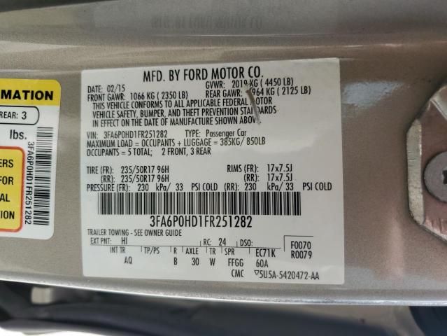 Photo 12 VIN: 3FA6P0HD1FR251282 - FORD FUSION SE 