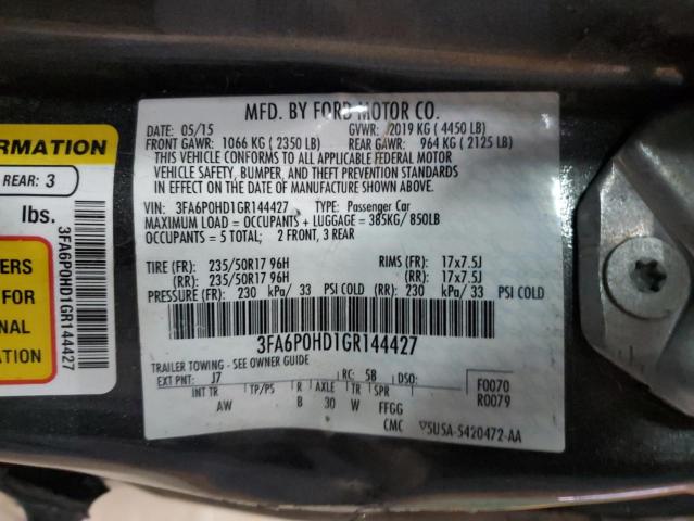 Photo 11 VIN: 3FA6P0HD1GR144427 - FORD FUSION 